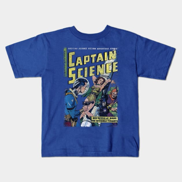 Captain Science Kids T-Shirt by PeterMelnick